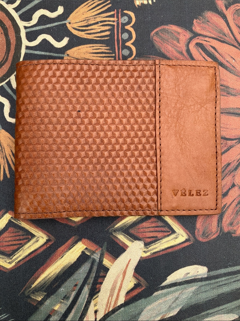 NWOT - Men’s VELEZ Artisan Embossed Bi-fold Wallet